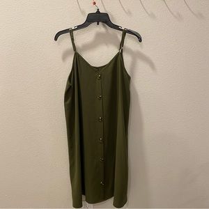 Green Dress with buttons